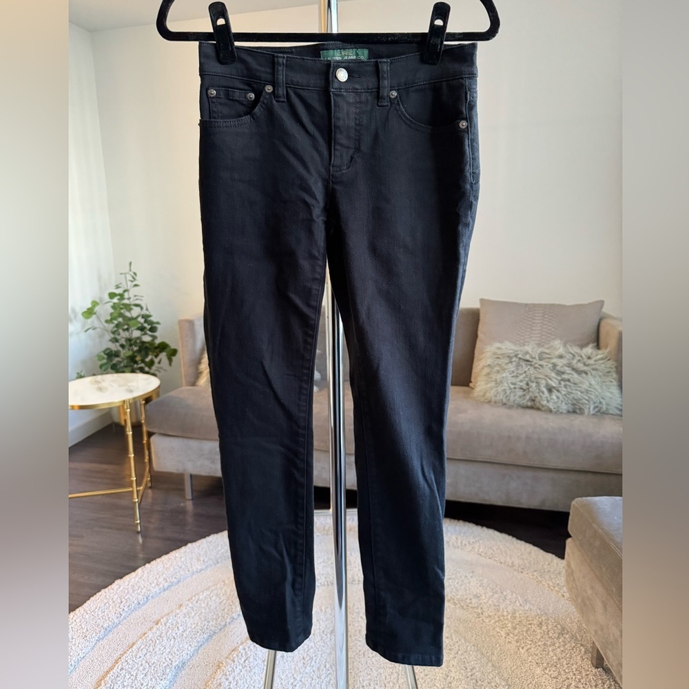 LRL Lauren Jeans Co Ralph Lauren Black Jeans Size 2P